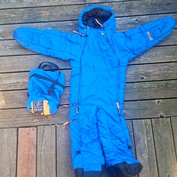 Selk’Bag K1 Wearable Sleeping Bag Kids Youth 4'0"–4'8" Blue Wear Selk Boys Girls - Picture 1 of 16